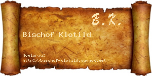Bischof Klotild névjegykártya